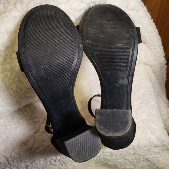 A New Day, black block heels, Size 10, suede - Picture 6 of 6